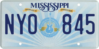 MS license plate NYO845