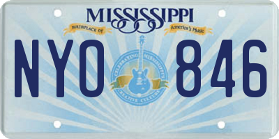 MS license plate NYO846