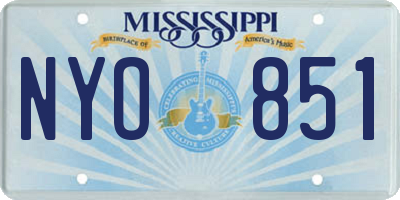 MS license plate NYO851