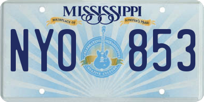 MS license plate NYO853