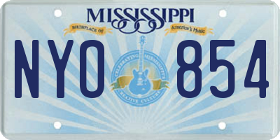MS license plate NYO854