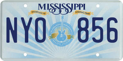 MS license plate NYO856