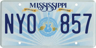MS license plate NYO857