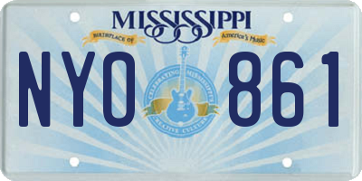 MS license plate NYO861