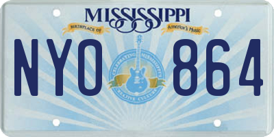 MS license plate NYO864