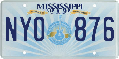 MS license plate NYO876