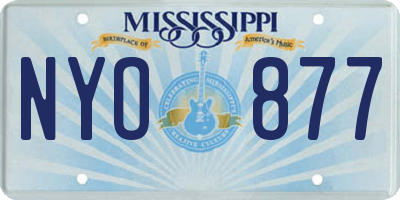 MS license plate NYO877