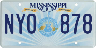 MS license plate NYO878
