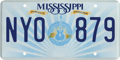 MS license plate NYO879