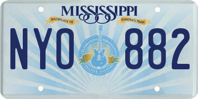 MS license plate NYO882