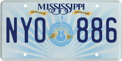 MS license plate NYO886
