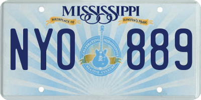 MS license plate NYO889