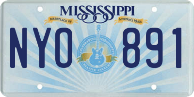 MS license plate NYO891