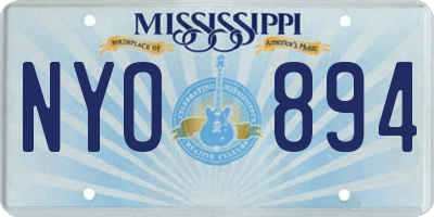 MS license plate NYO894