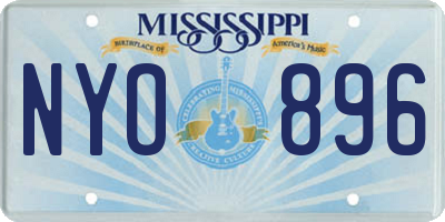 MS license plate NYO896