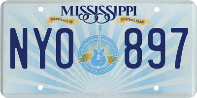 MS license plate NYO897