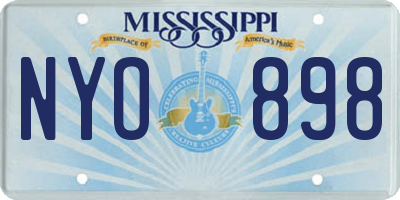 MS license plate NYO898