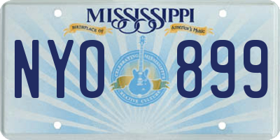 MS license plate NYO899