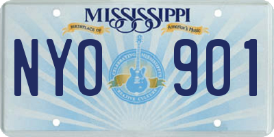 MS license plate NYO901