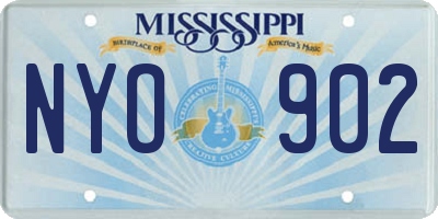 MS license plate NYO902