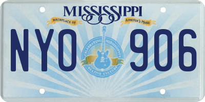 MS license plate NYO906