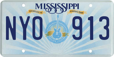 MS license plate NYO913