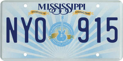 MS license plate NYO915