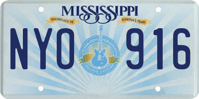 MS license plate NYO916
