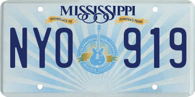 MS license plate NYO919