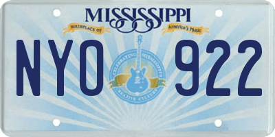 MS license plate NYO922