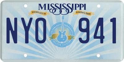 MS license plate NYO941