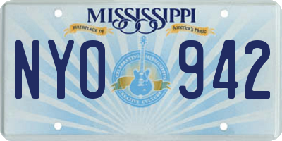 MS license plate NYO942