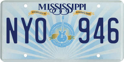 MS license plate NYO946
