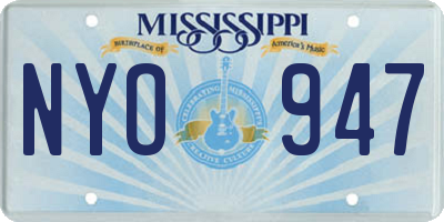 MS license plate NYO947