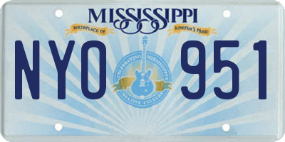 MS license plate NYO951
