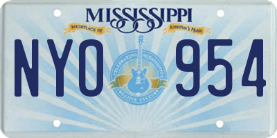 MS license plate NYO954
