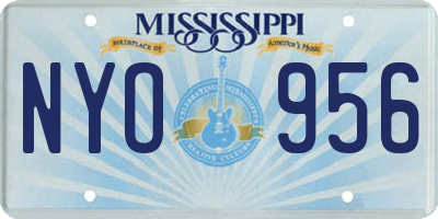 MS license plate NYO956