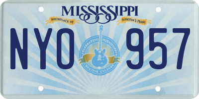 MS license plate NYO957