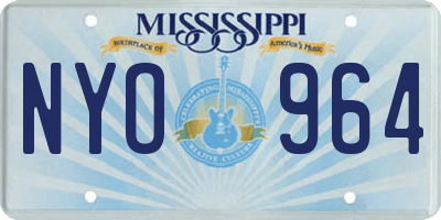 MS license plate NYO964