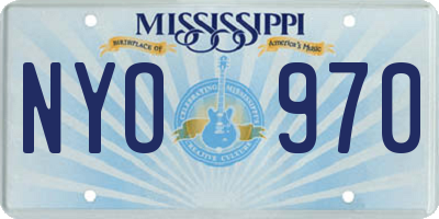 MS license plate NYO970