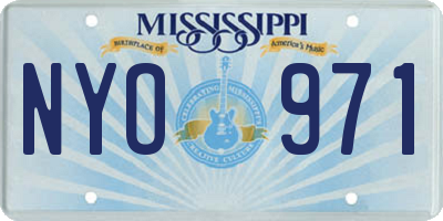 MS license plate NYO971