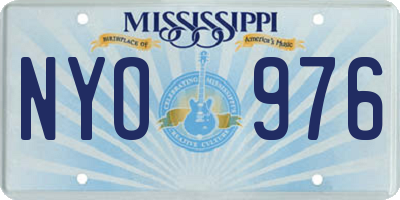 MS license plate NYO976