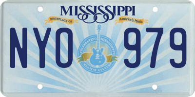 MS license plate NYO979