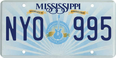 MS license plate NYO995