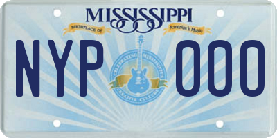 MS license plate NYP000