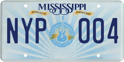 MS license plate NYP004