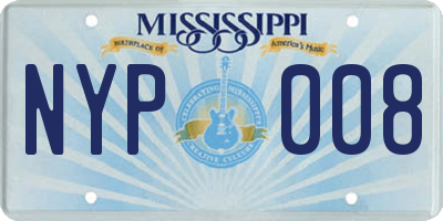 MS license plate NYP008