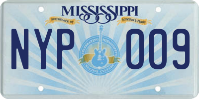 MS license plate NYP009