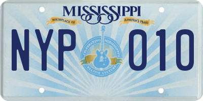 MS license plate NYP010