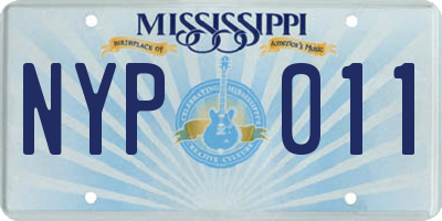 MS license plate NYP011